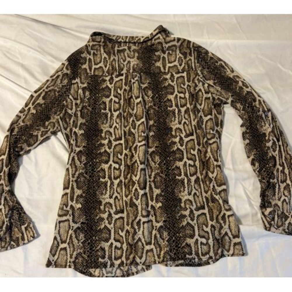 Toto Collection top blouse 3XL Snake Skin Print - Picture 4 of 6